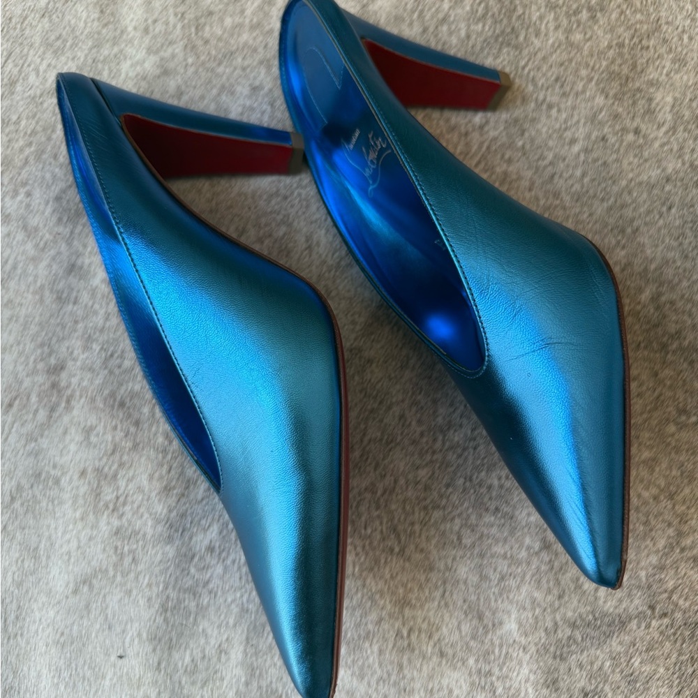 Christian Louboutin Electric Blue Mules